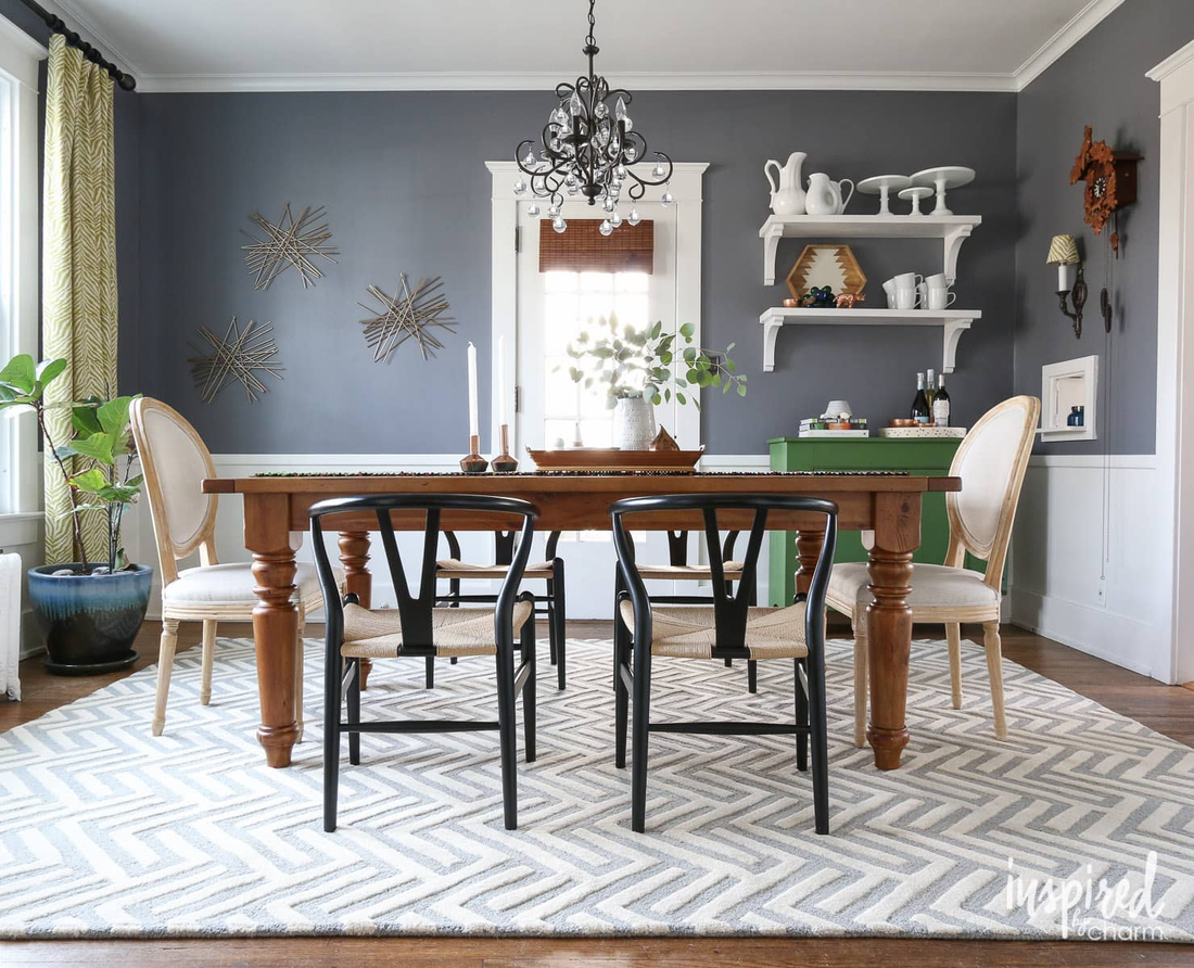 find the right rug size dining room