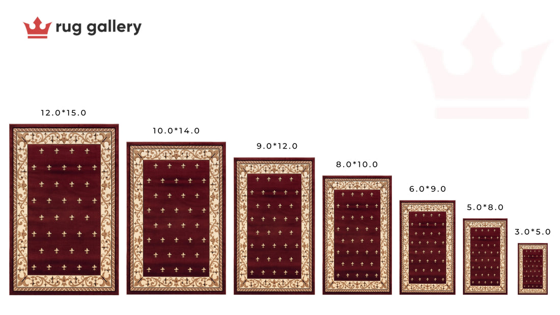 rug pattern scale examples small large repeat size visual guide