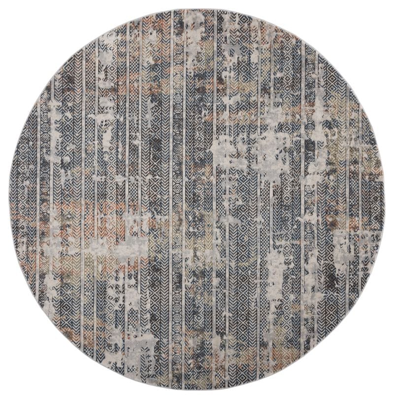 Allure River Ivory Rug United Weavers 8 Round Orange 